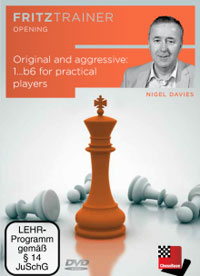 Original and aggressive 1...b6 for practical players (Davies). 2100000032518
