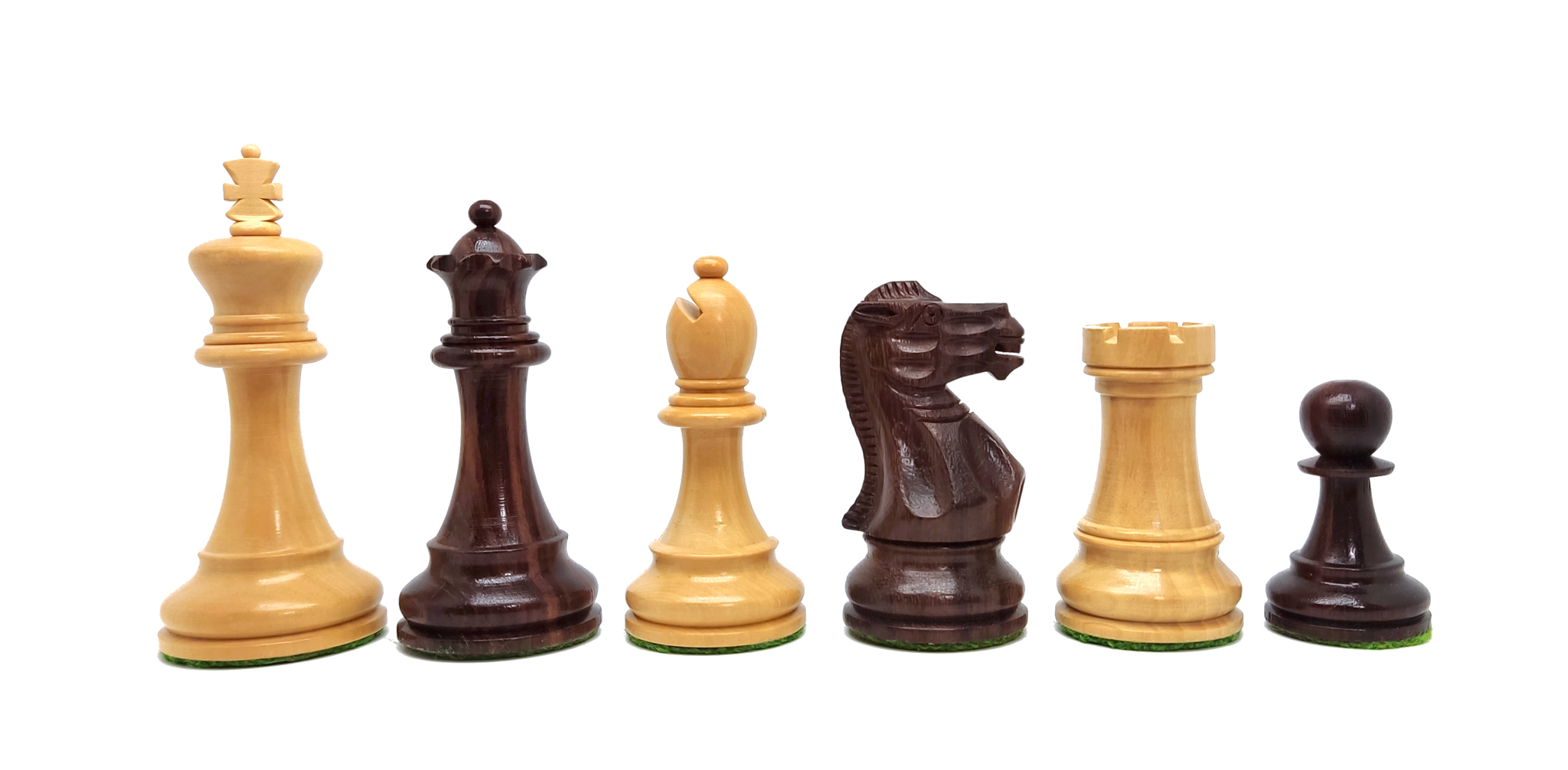 VI/ Piezas de ajedrez modelo Old English "3,50" Palo rosa. 5196