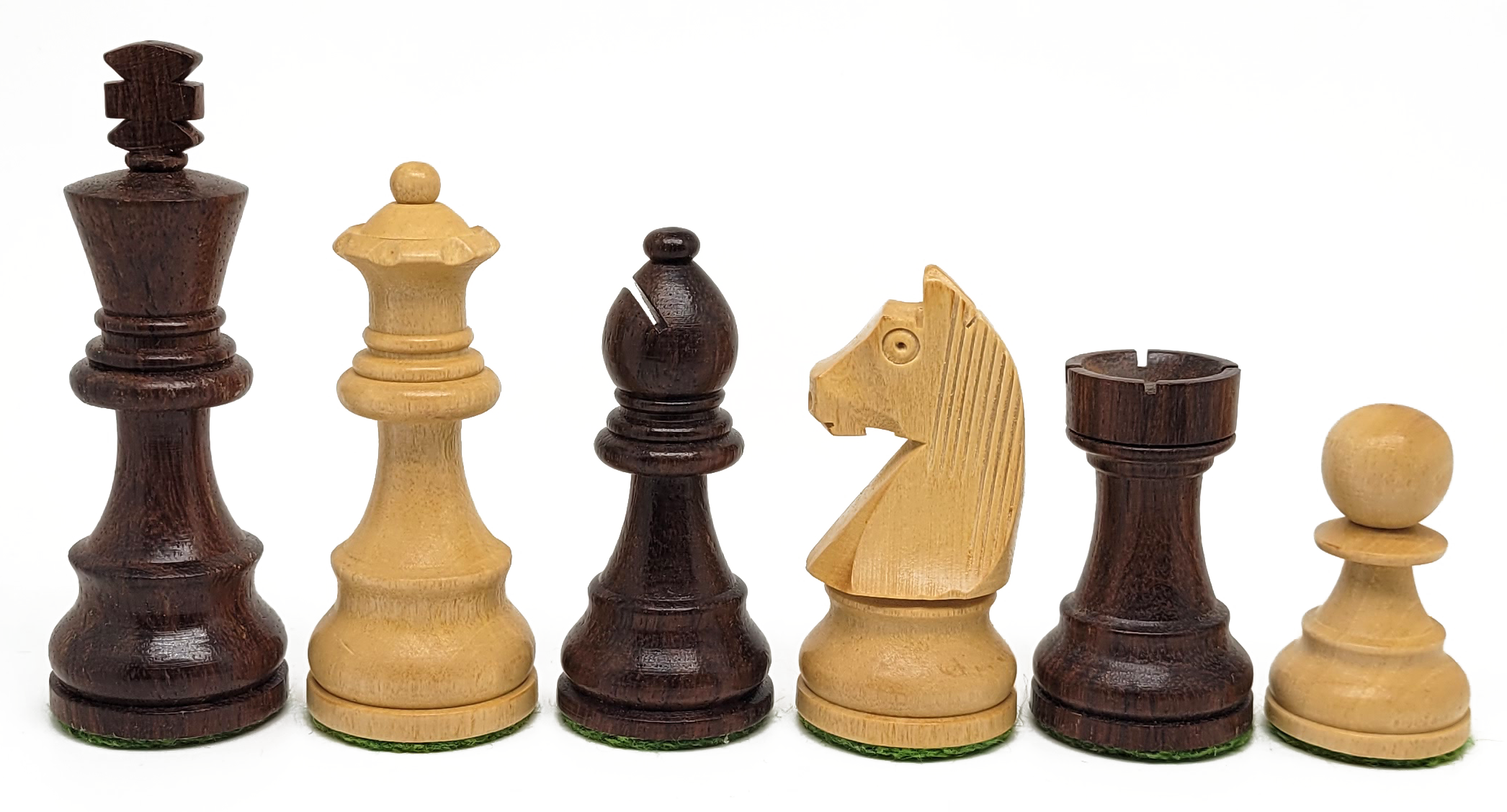 VI/ Piezas de ajedrez modelo Alemán "3,50" Palo rosa. 5160