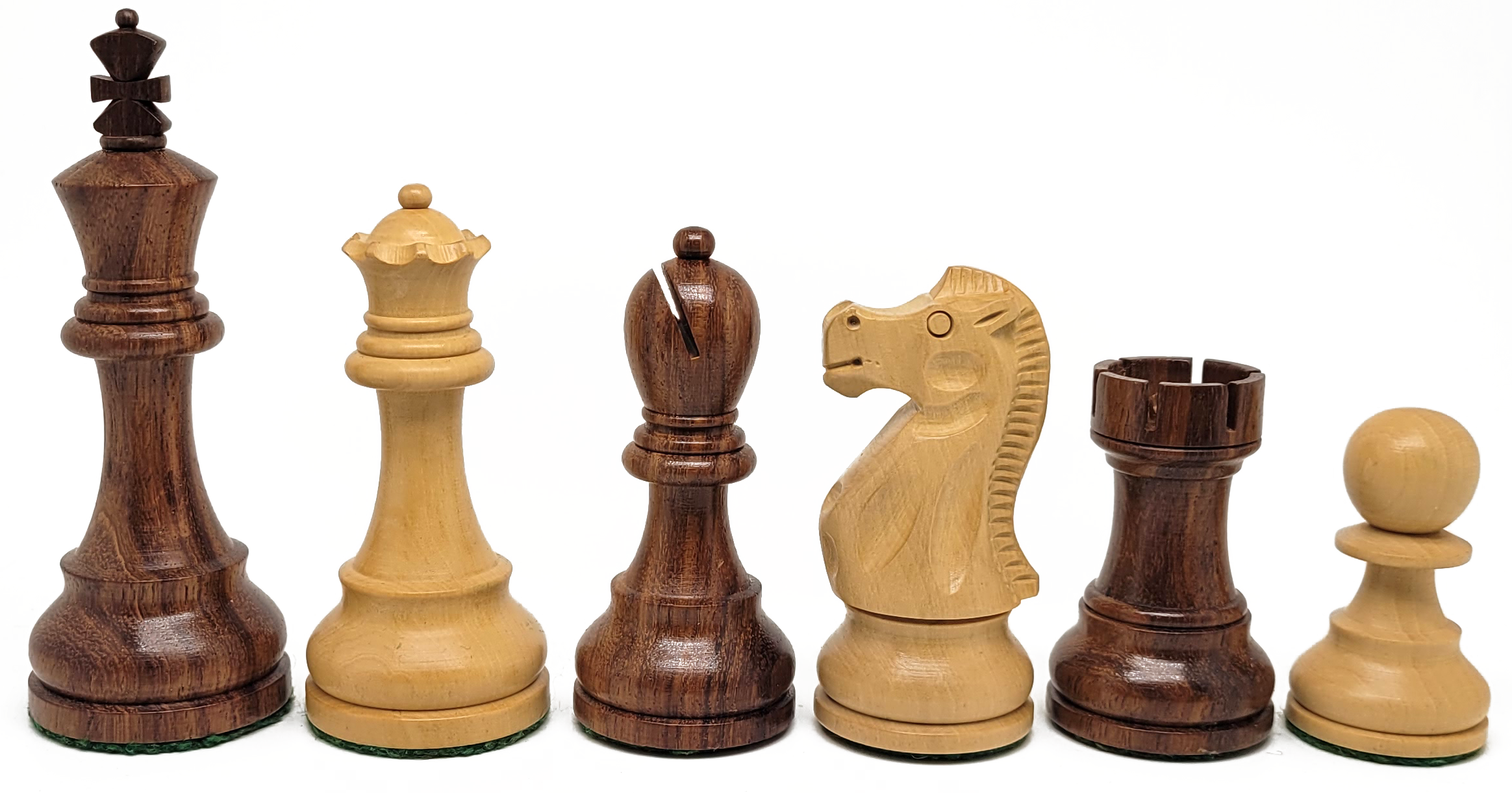 VI/ Piezas de ajedrez modelo Fischer - Spassky "3,50" Shisham. 5805