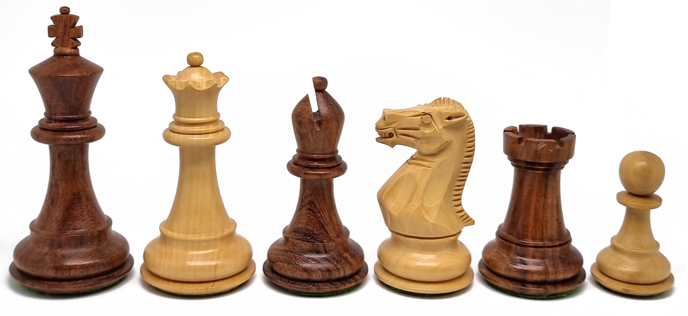 VI/ Piezas de ajedrez modelo Stallion "3,75" Palo rosa. 5190
