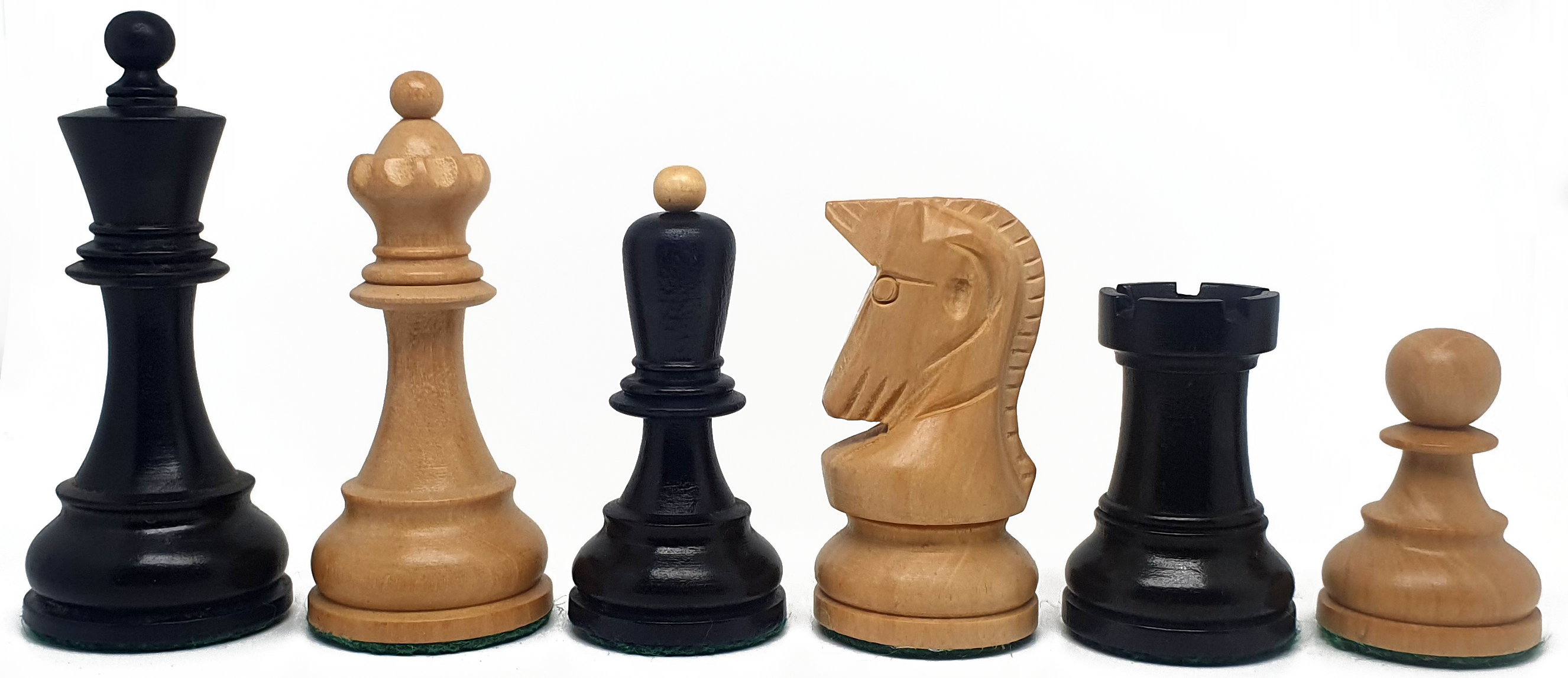 VI/ Piezas de ajedrez modelo Dubrovnik "3.50" Ebanizado. 5578