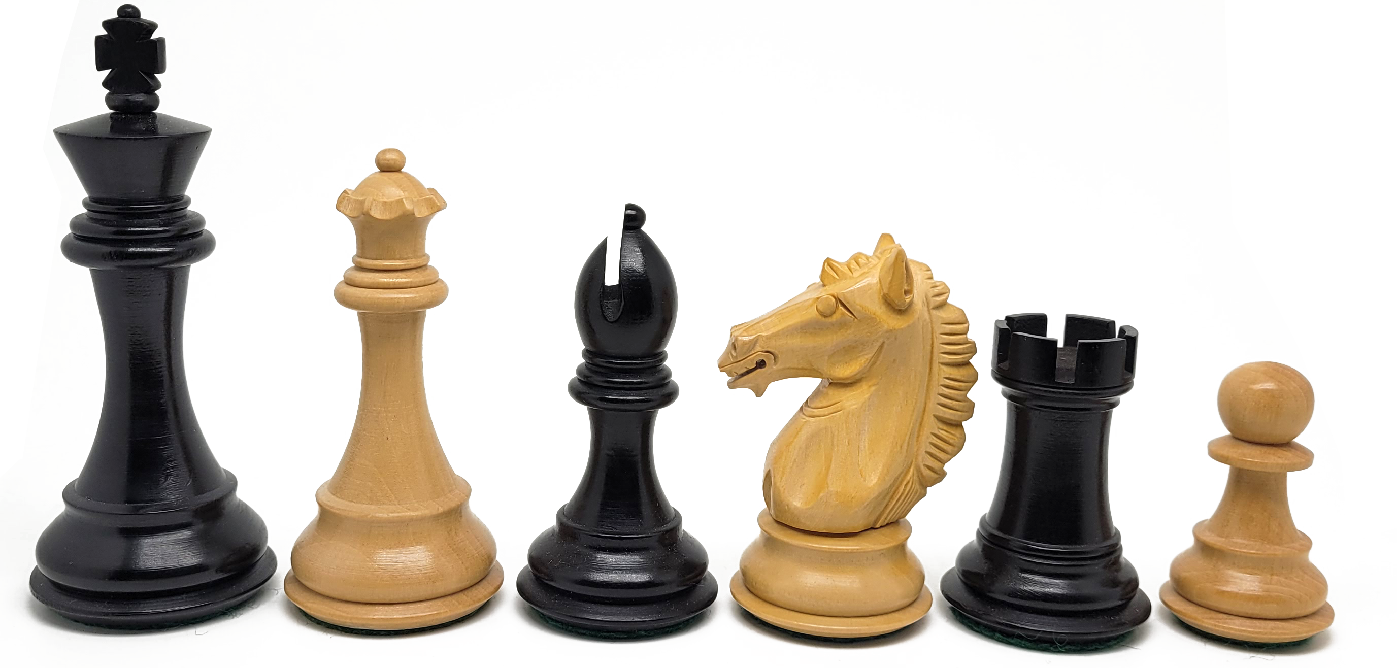VI/ Piezas de ajedrez modelo Alban "4" Ebanizado. 5197