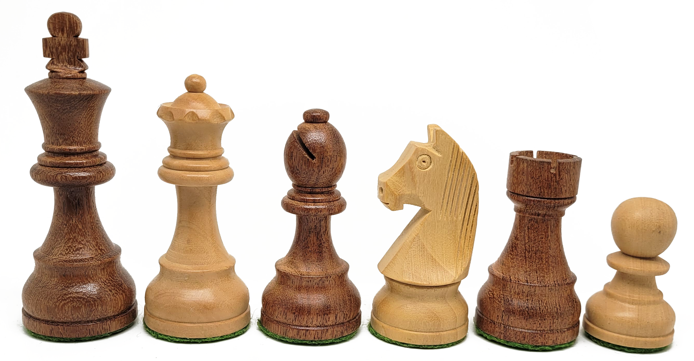 VI/ Piezas de ajedrez modelo Alemán "3,75" Shisham. 5161