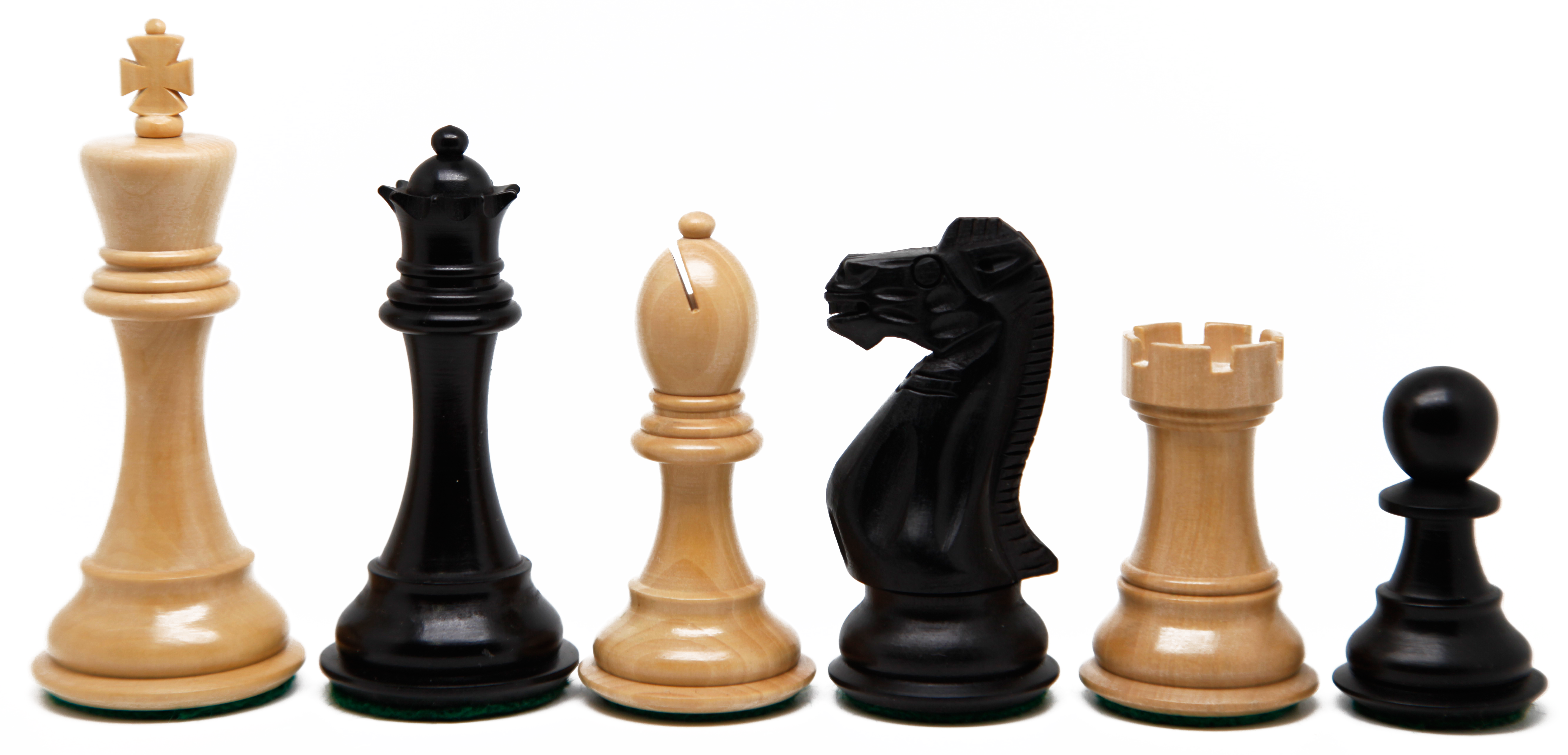VI/ Piezas de ajedrez modelo San Petersburgo "3,75" ebanizado. 5194