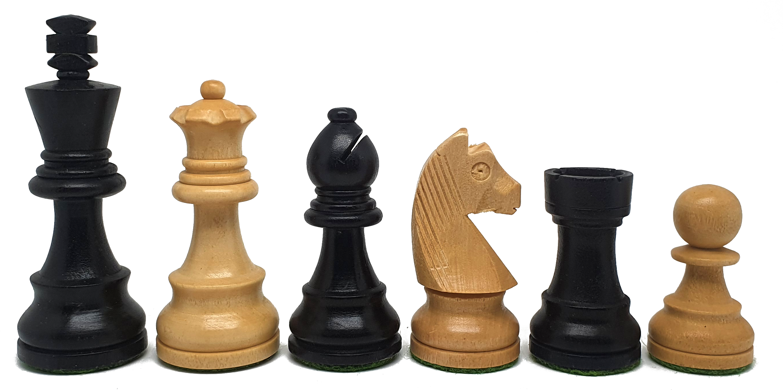 VI/ Piezas de ajedrez modelo Alemán "3,75" Ebanizado