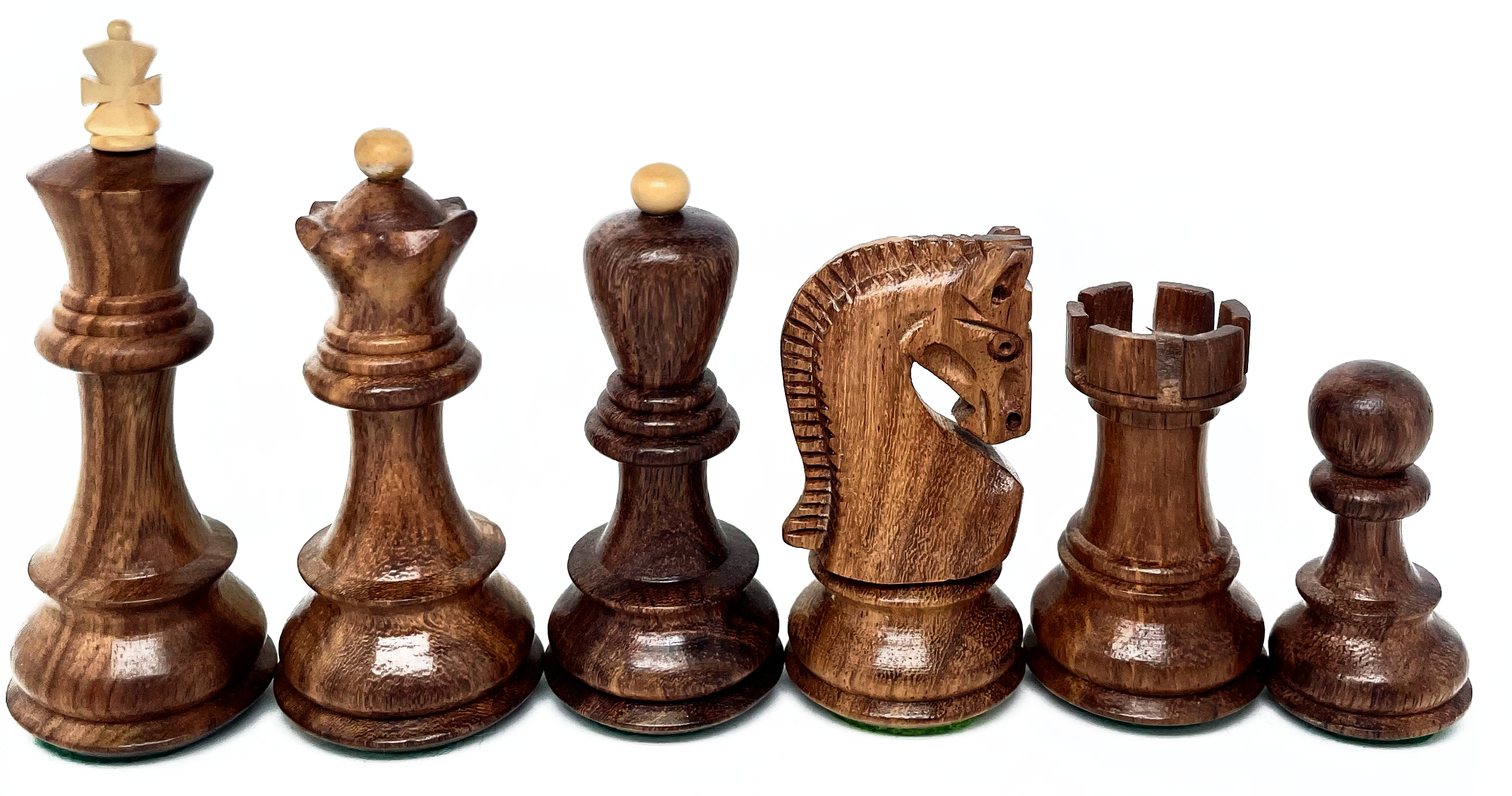 VI/ Piezas de ajedrez modelo Zagreb "3,75" Shisham.