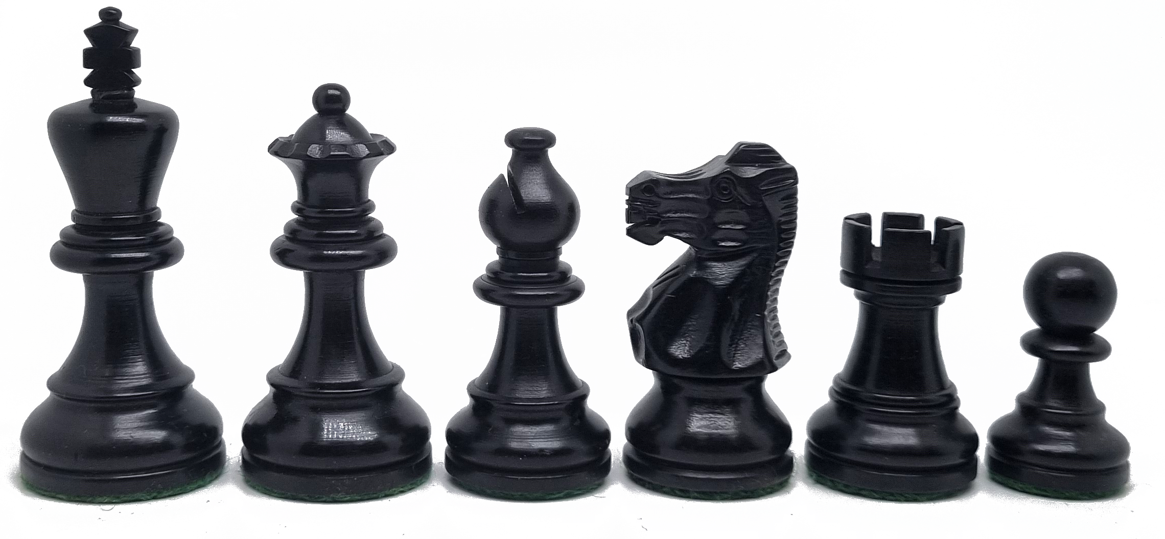 CHI100 E 300 Piezas modelo clásico Ebanizado. Rey 7,6 cm "3,00".