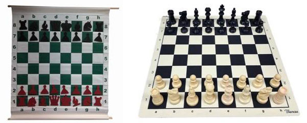 Oferta 6 para clubes de ajedrez y colegios: 10 juegos completos + mural enrollable magnético OE. 2100000034567