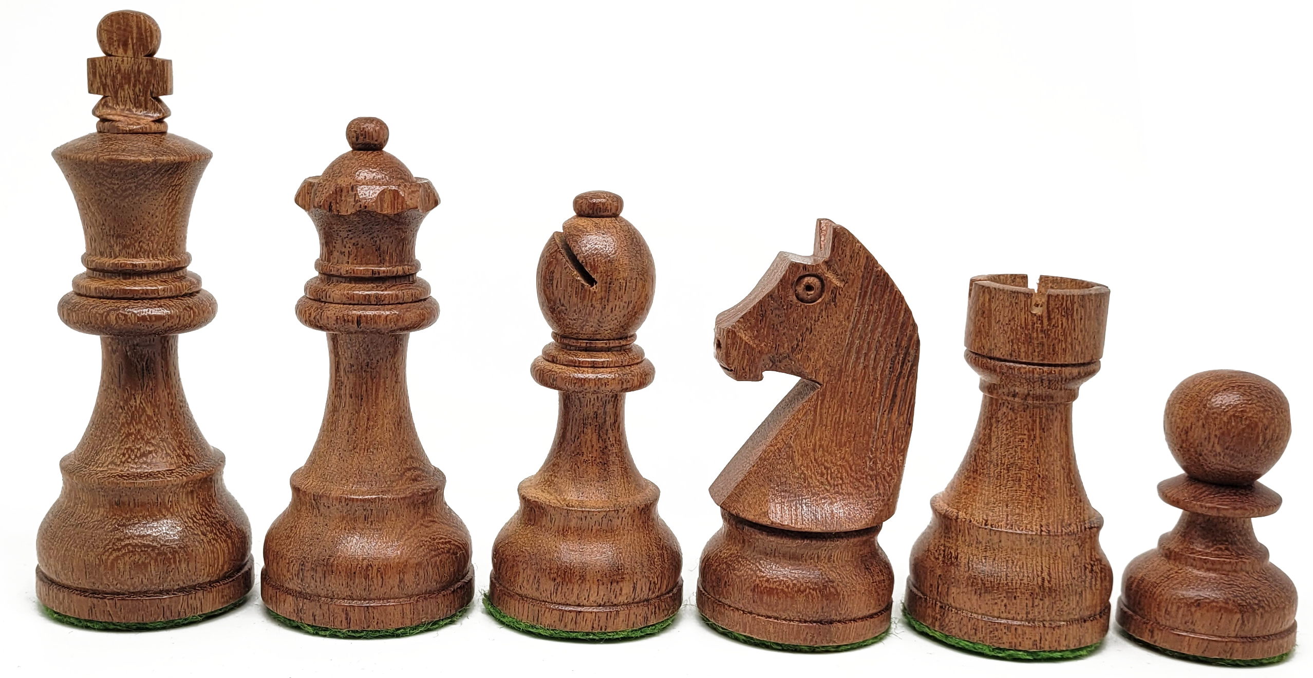 VI/ Piezas de ajedrez modelo Alemán "3,75" Shisham.