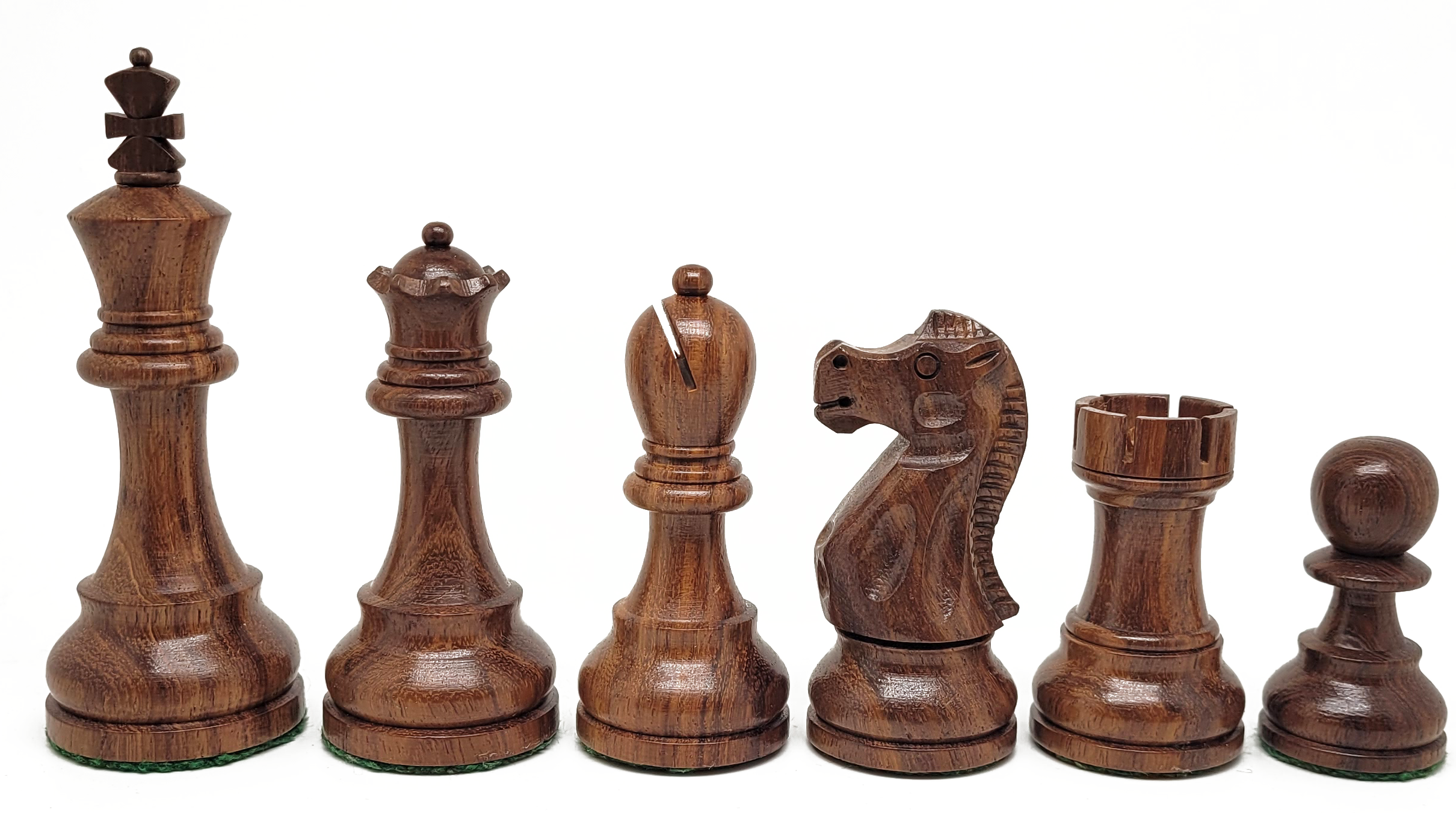 VI/ Piezas de ajedrez modelo Fischer - Spassky "3,50" Shisham.