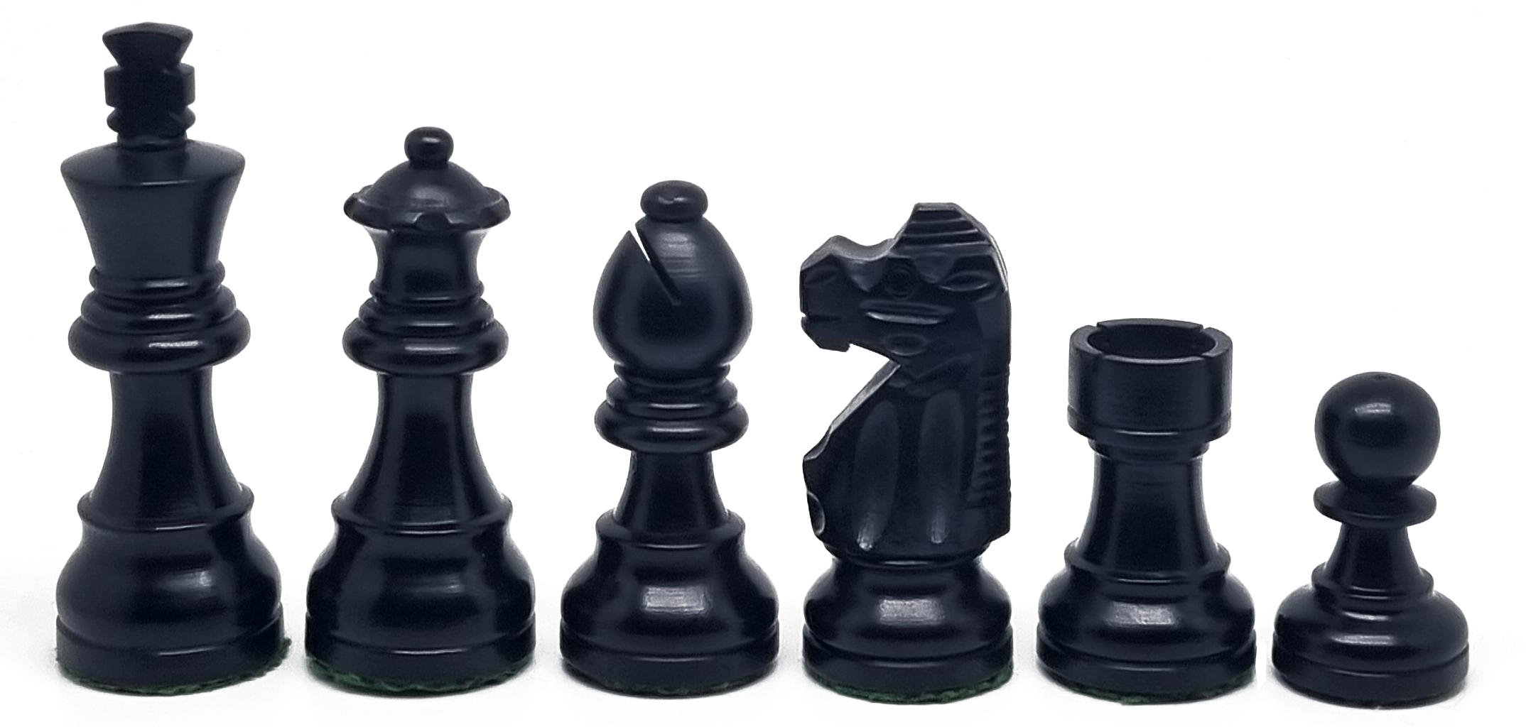 VI/ Piezas de ajedrez modelo French "3,00" Ebanizado.