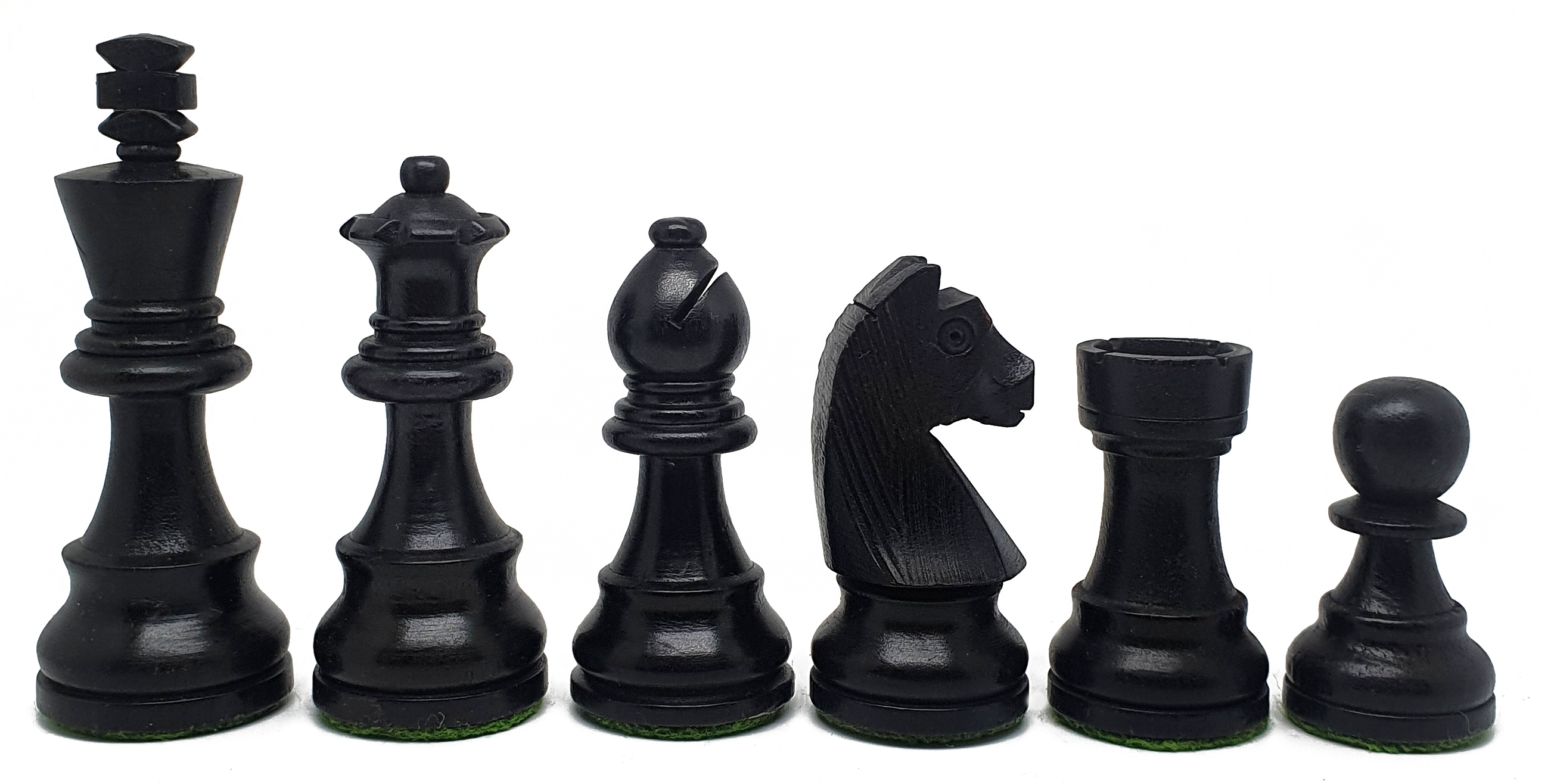 VI/ Piezas de ajedrez modelo Alemán "3,75" Ebanizado.