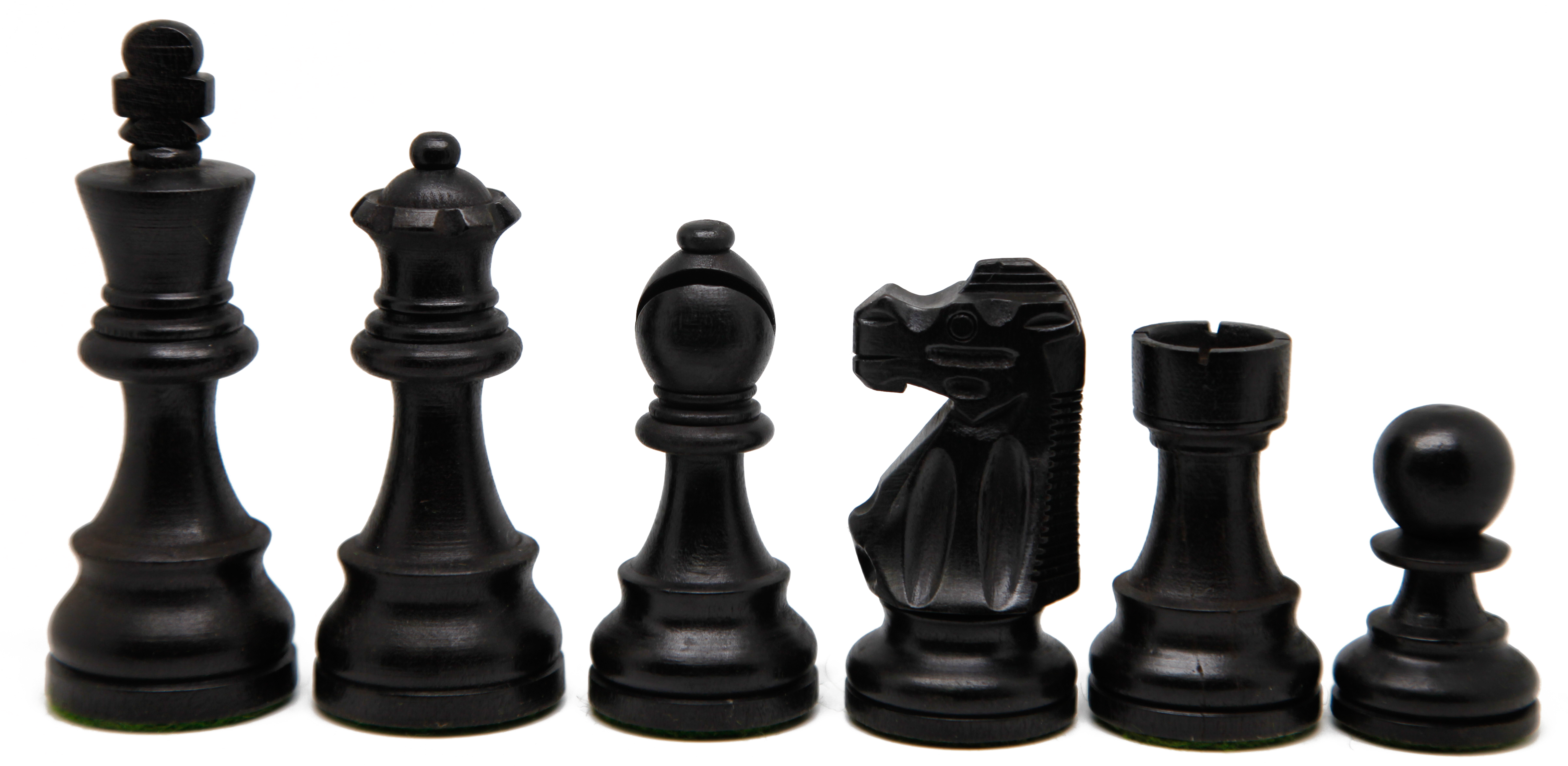 VI/ Piezas de ajedrez modelo French "3,50" Ebanizado.