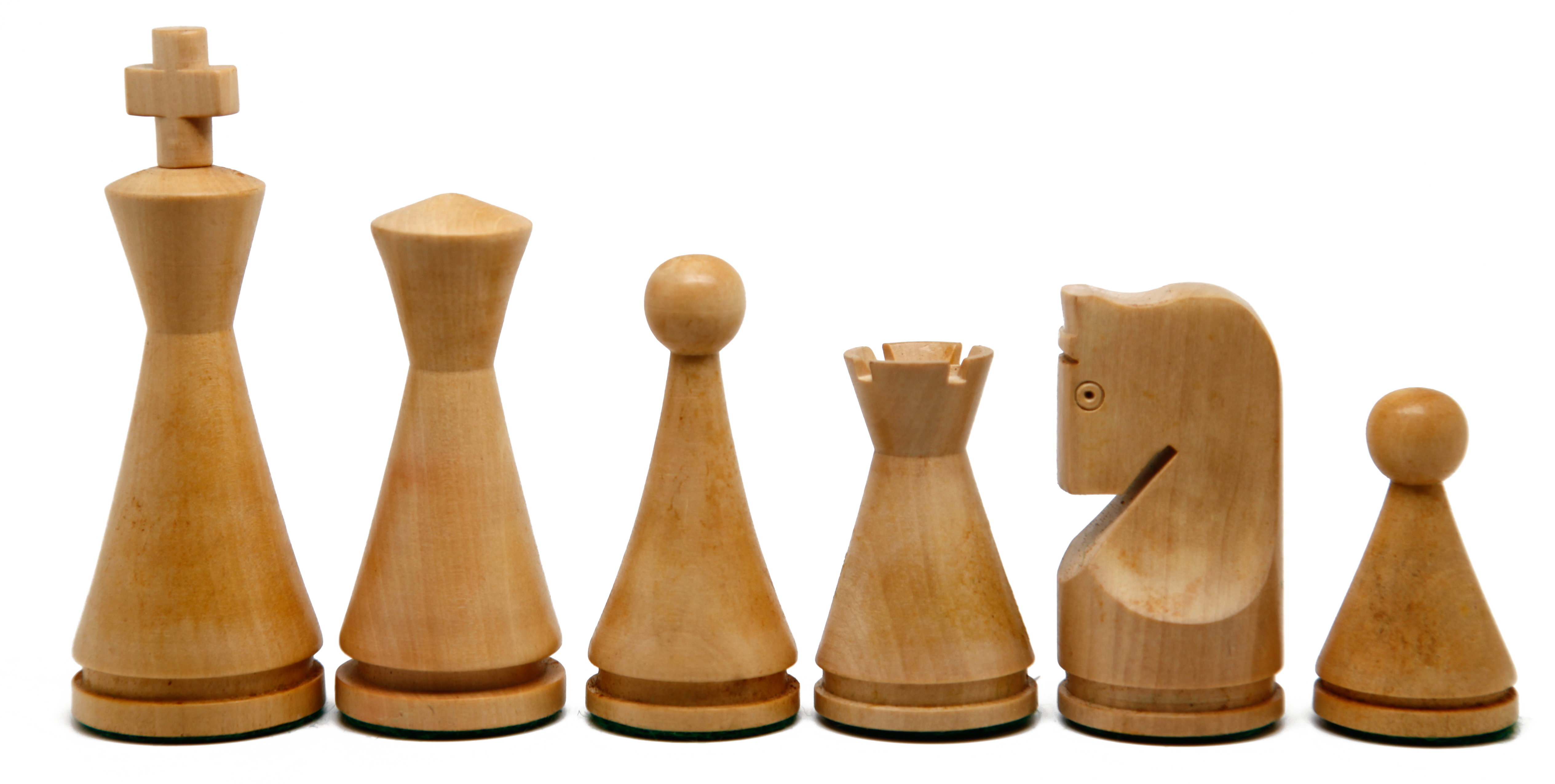 VI/ Piezas de ajedrez modelo Cone modernas "3.75" Ebanizado.