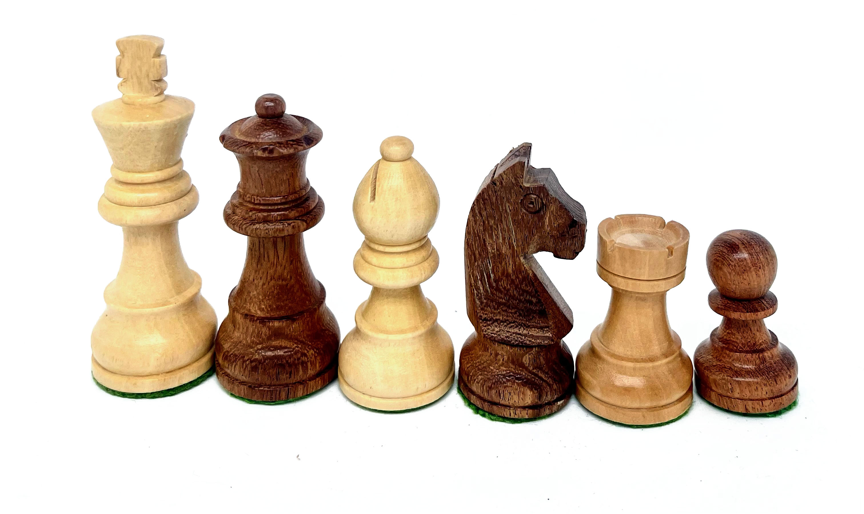 VI/ Piezas de ajedrez modelo Alemán "3" Shisham