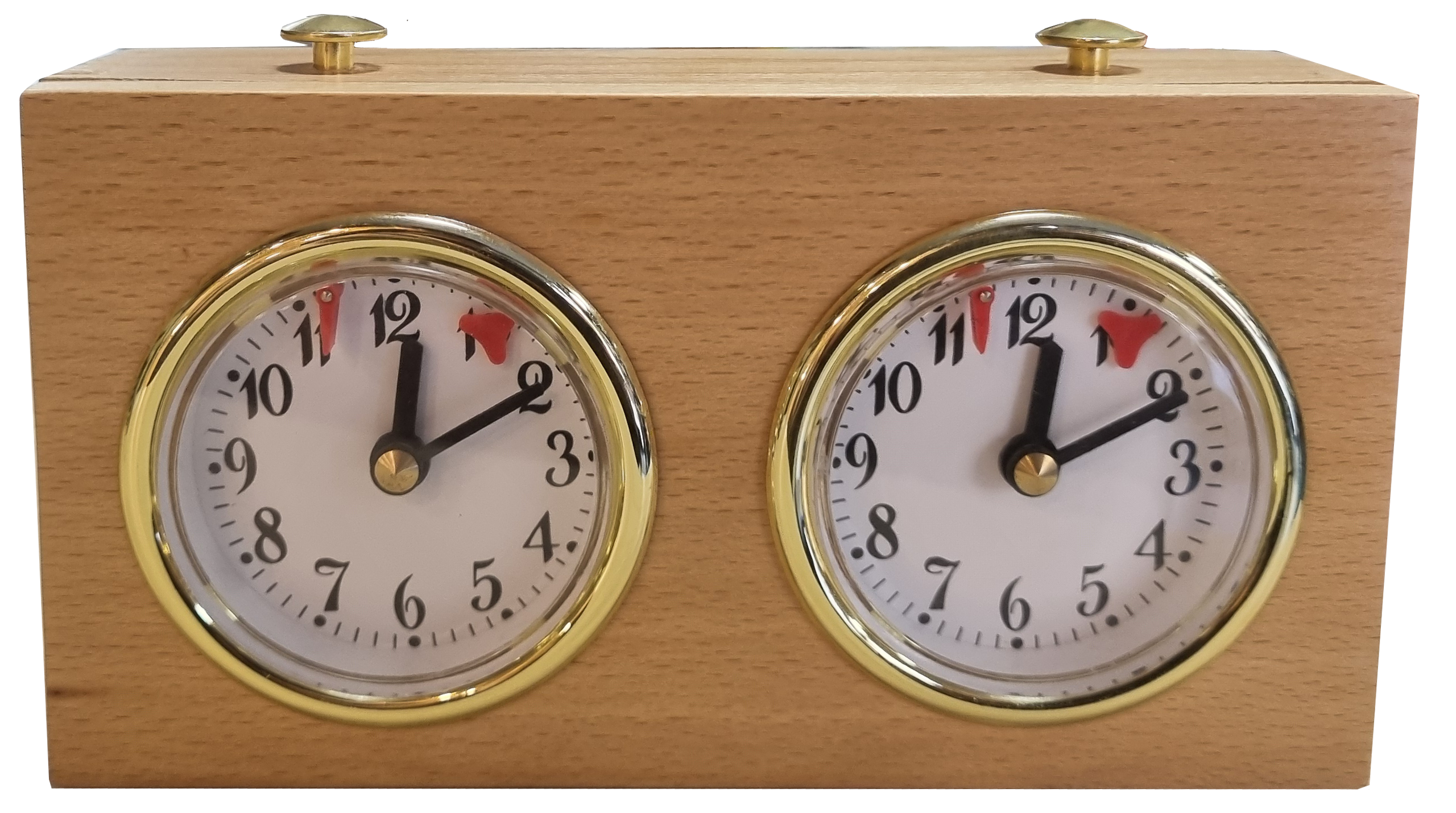 Reloj analógico de madera color natural
