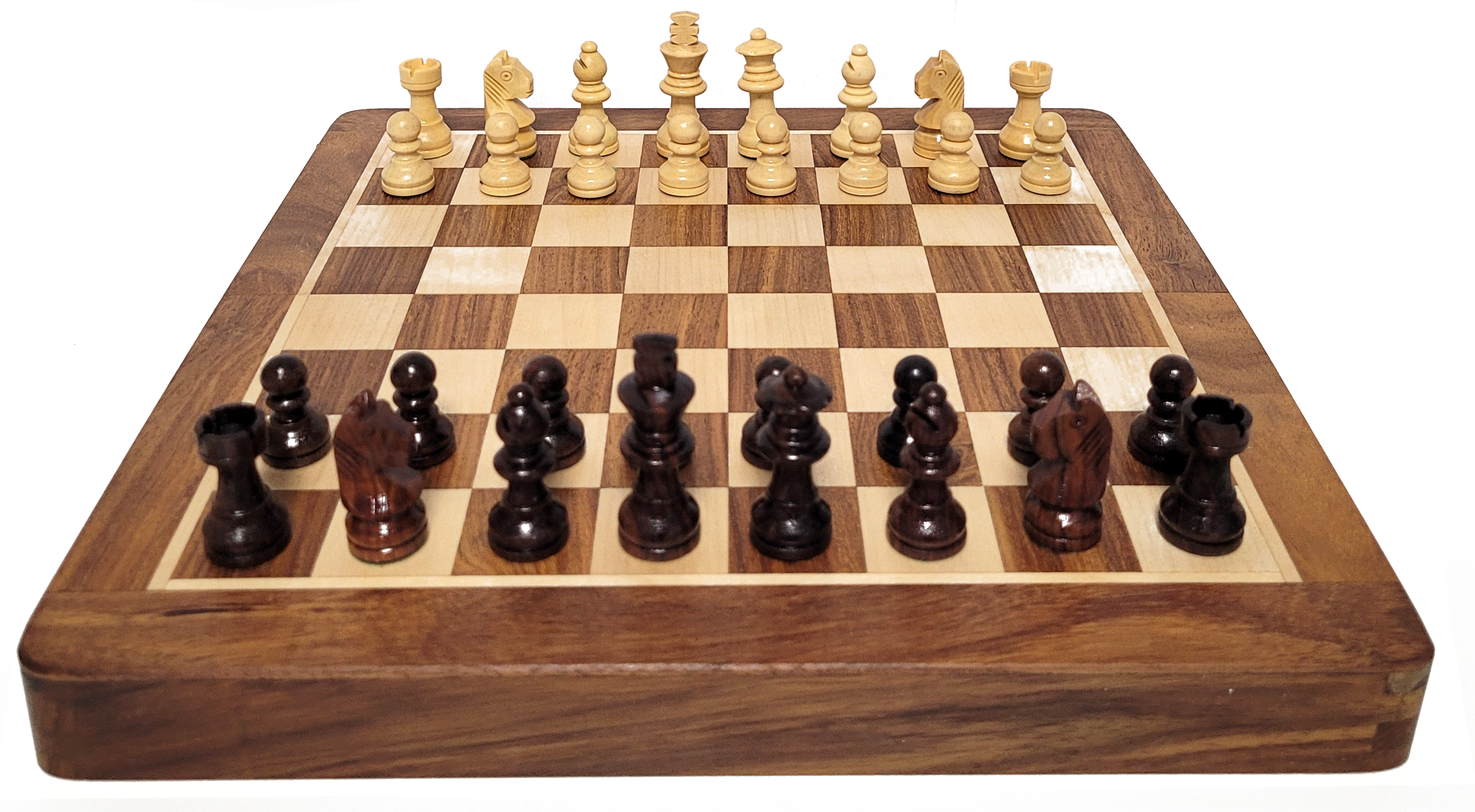 Ajedrez magnético plegable de madera (097)