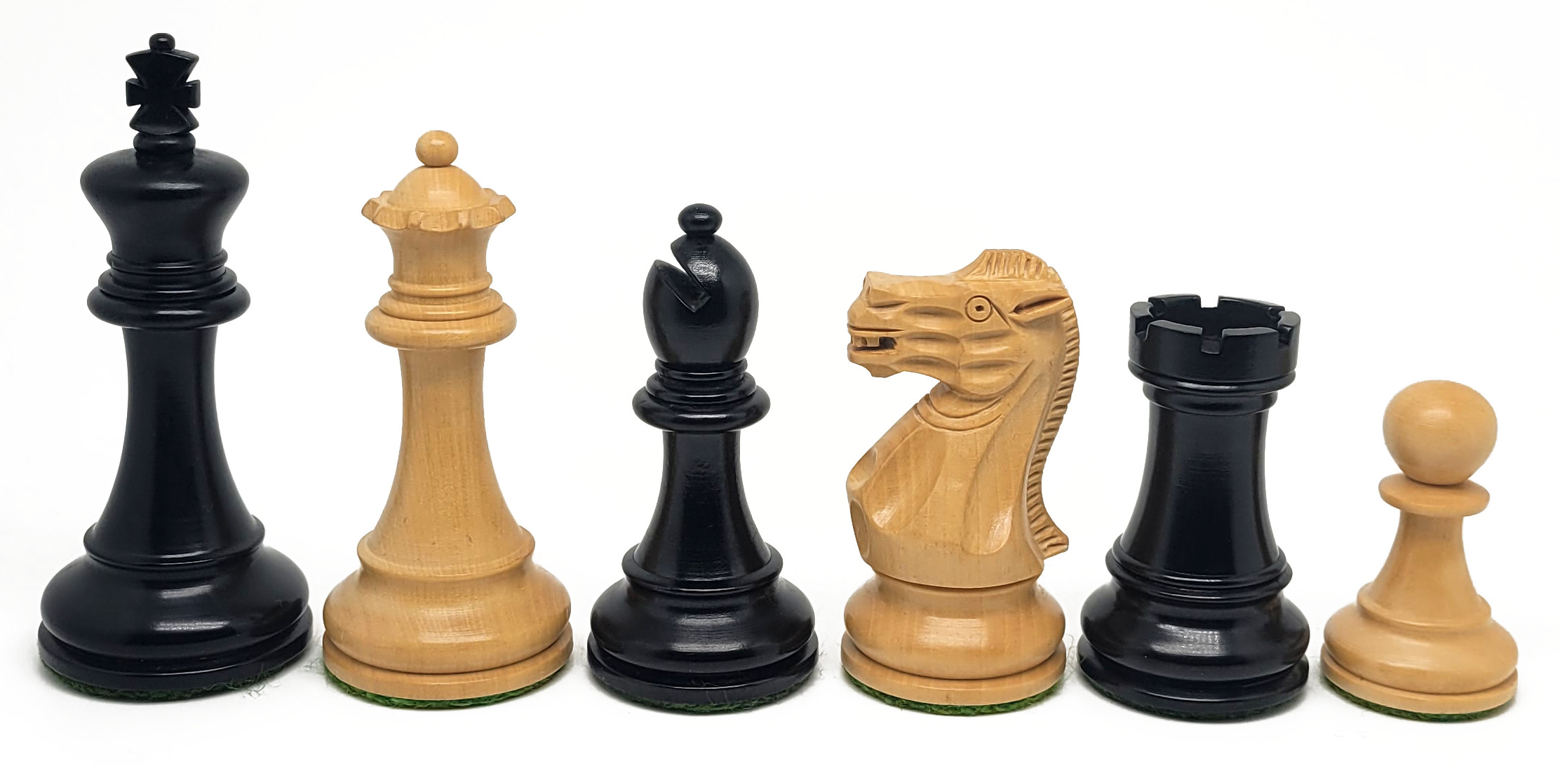 VI/ Piezas de ajedrez modelo Old English "3,75" Ebanizado.