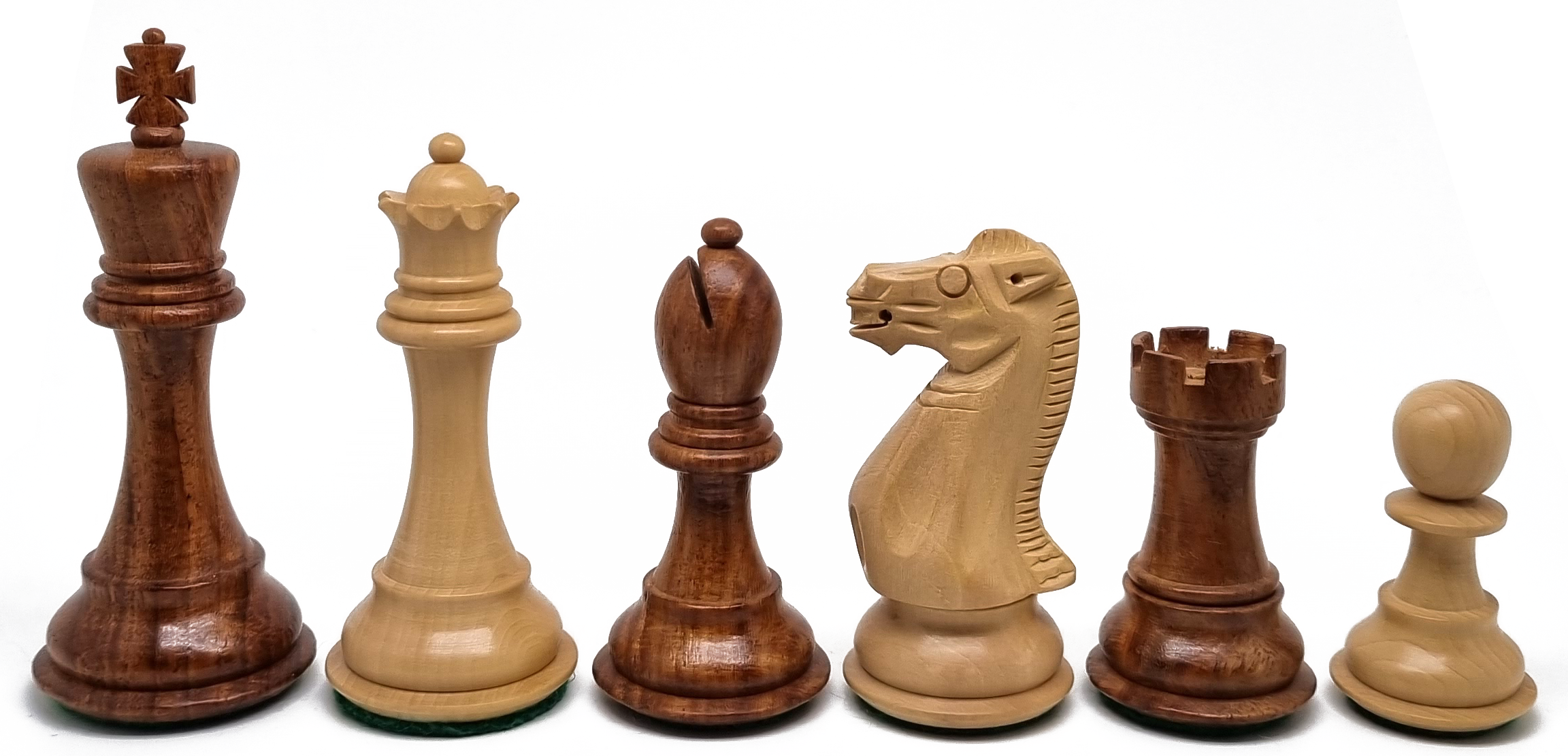 VI/ Piezas de ajedrez modelo San Petersburgo "3,75" shisham. 5261