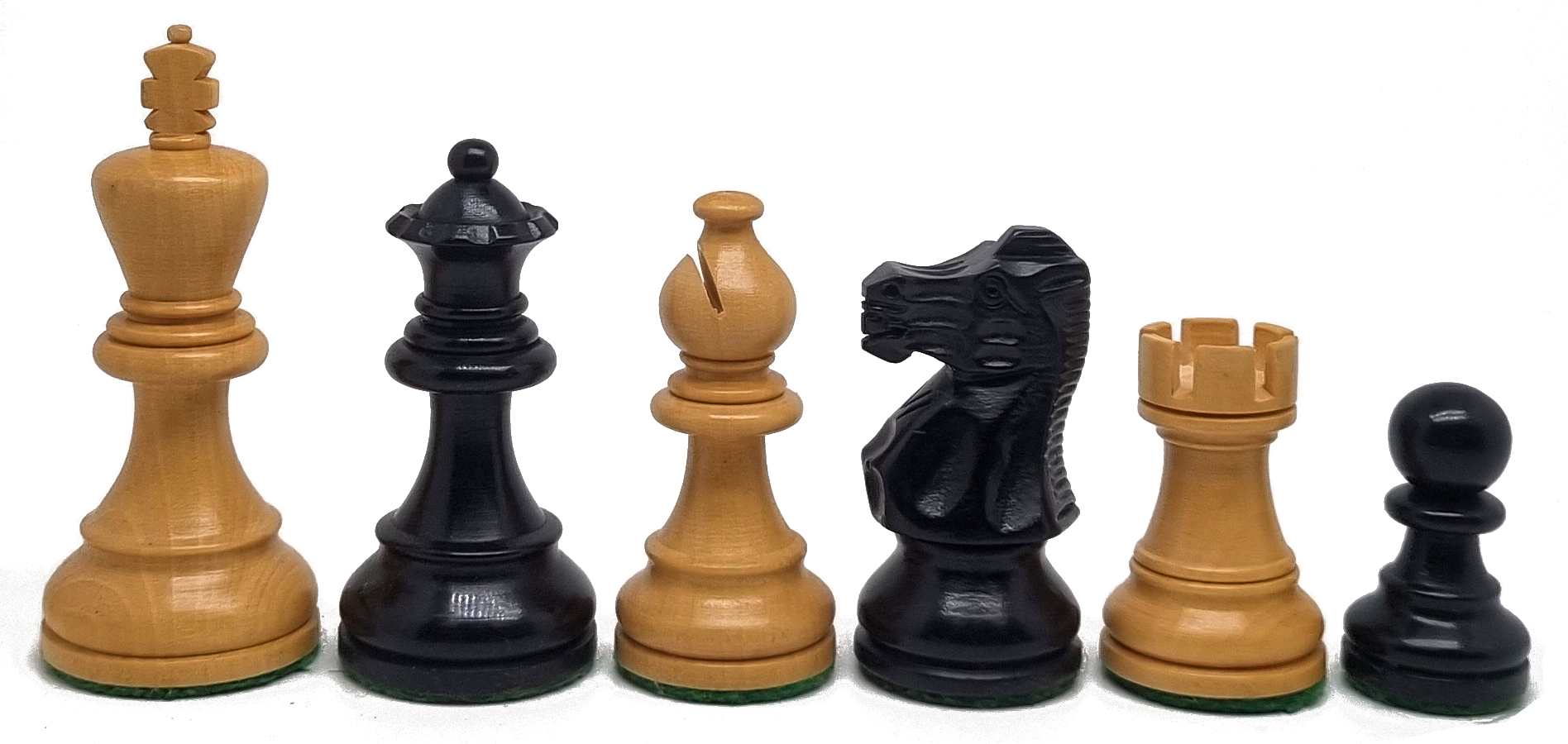 CHI100 E 300 Piezas modelo clásico Ebanizado. Rey 7,6 cm "3,00"