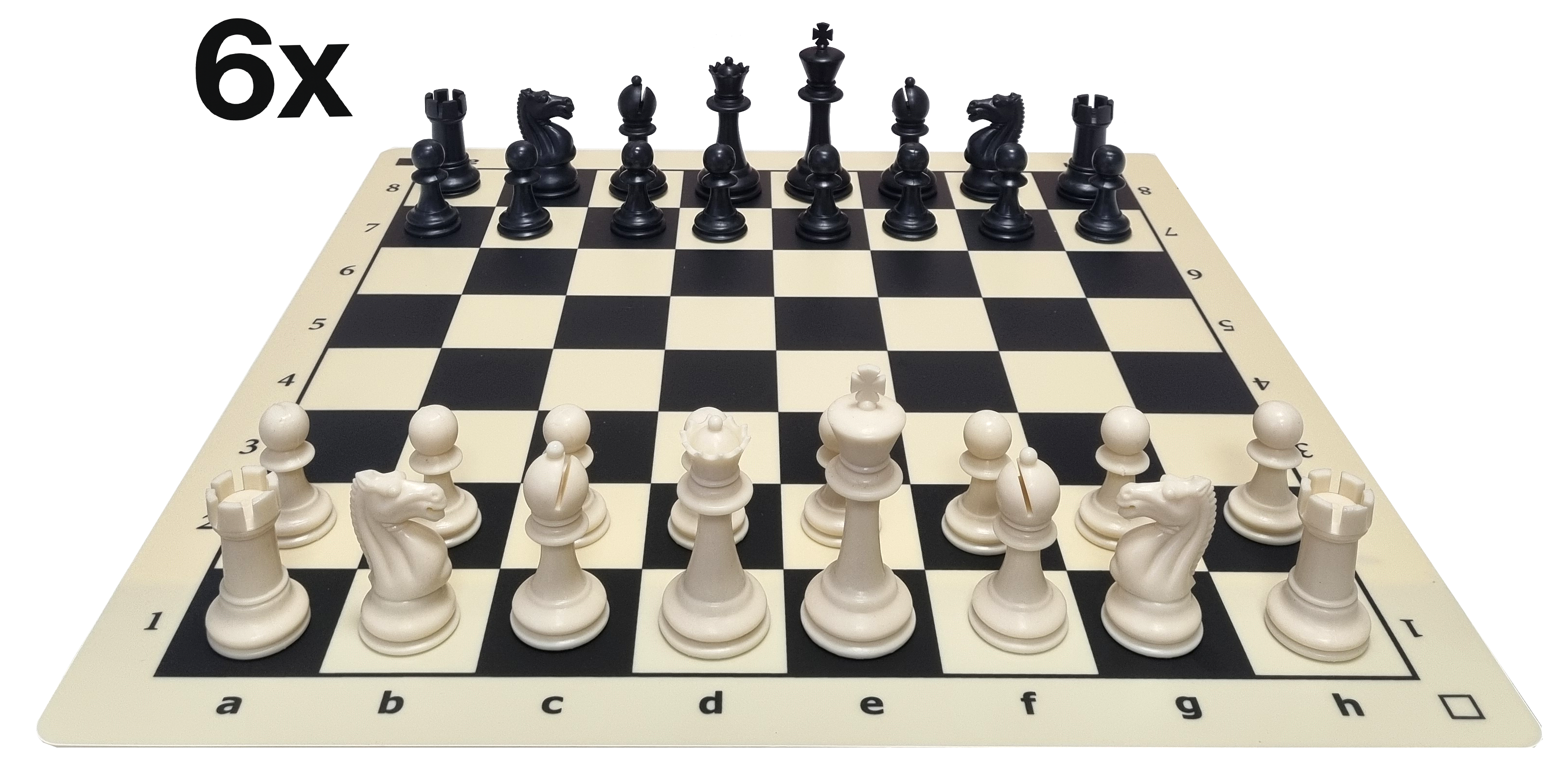 Oferta 005 para clubes de ajedrez y colegios: 6 juegos Staunton 5 clásicas