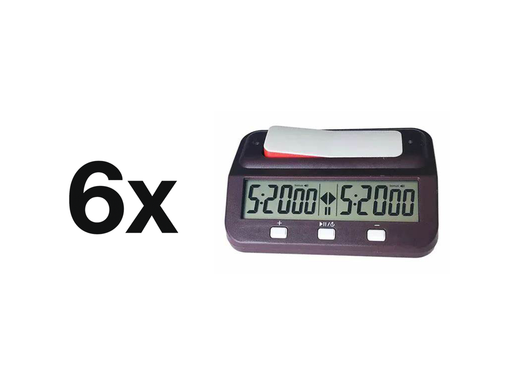 Oferta 008 para clubes de ajedrez y colegios: 6 relojes Leap con incremento