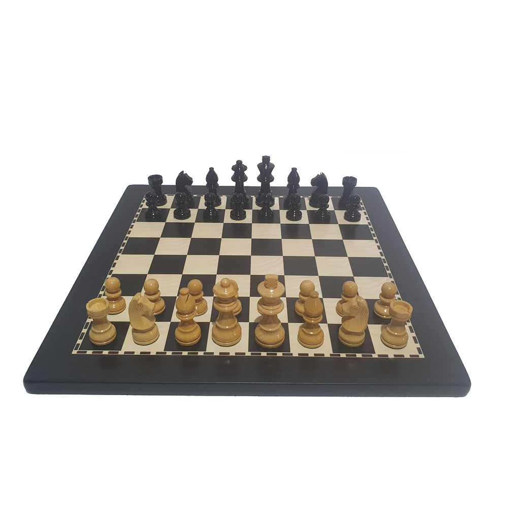 Juego magnético de madera ebanizada en estuche con cremallera 25x25