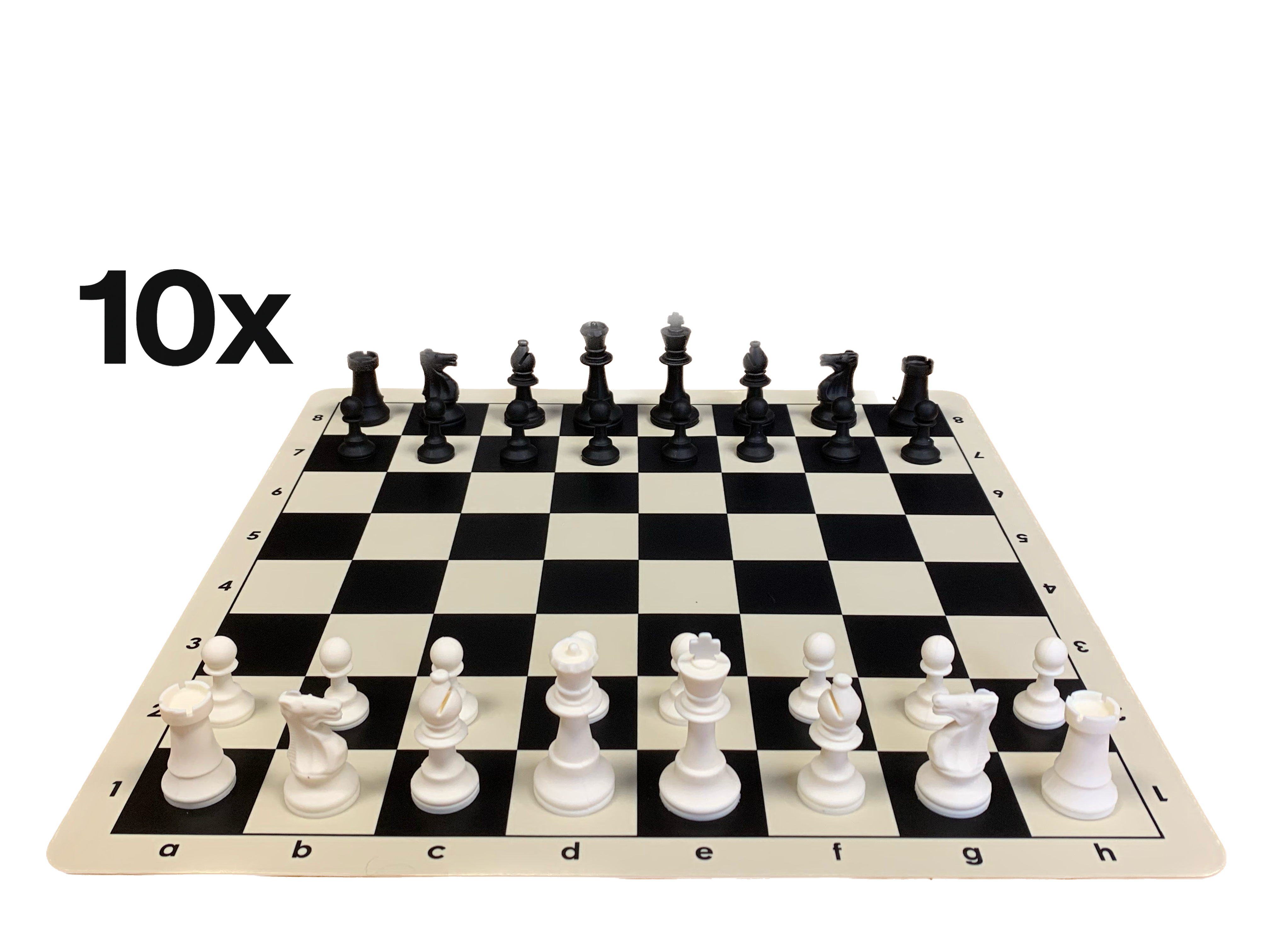 Oferta 002 para clubes de ajedrez y colegios: 10 juegos completos de silicona